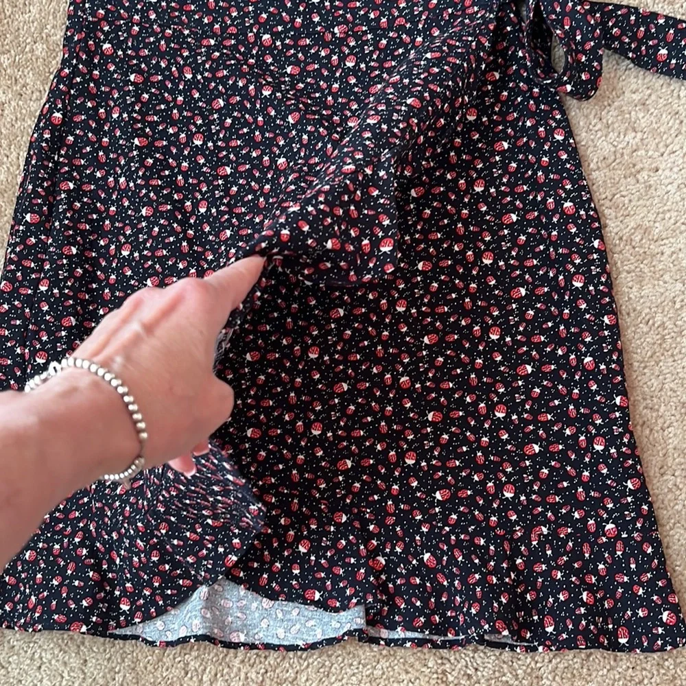 LOFT Ladybug Ruffle Wrap Skirt - Picture 4 of 9